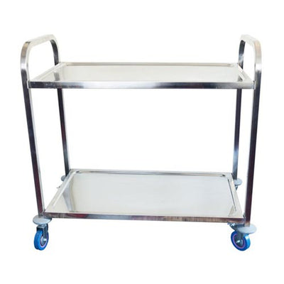 2 Tier Tea Trolley - S/Steel