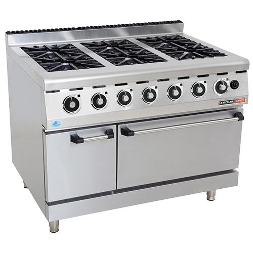 Gas Stove With Gas Oven Anvil - 6 Burner