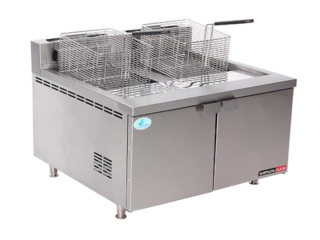 Fish Fryer Anvil - Double Pan - Gas - 2 X 5L