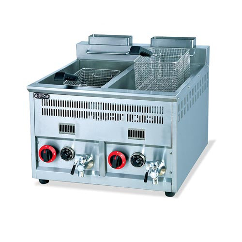 Gatto 2 X 5.5Lt Table Top Gas Fryer (Now With Safety Devices)