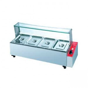 Gatto Table Model Bain Marie C/W Sneezeguard - Includes 4 X 1/2