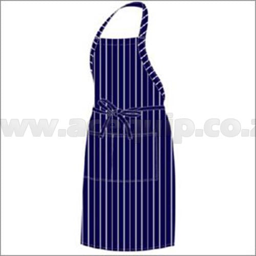 Chefs Uniform - Full Bib Apron Butchers Blue Stripe