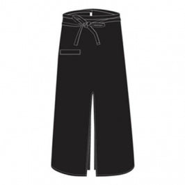 Chefs Uniform - Bistro Apron With Slit - Black