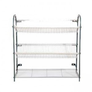 Gatto 800 Wall Mount Crockery Rack  3 Tier 76 Plates + Cup Rack