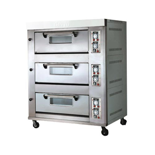 Gatto Deck Oven Heavy Duty Triple Deck Gas Oven - 6 Trays